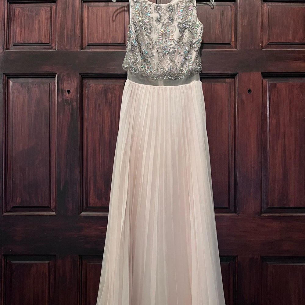 Camille la vie Size 6 Rime-stone Dress Blush Pink